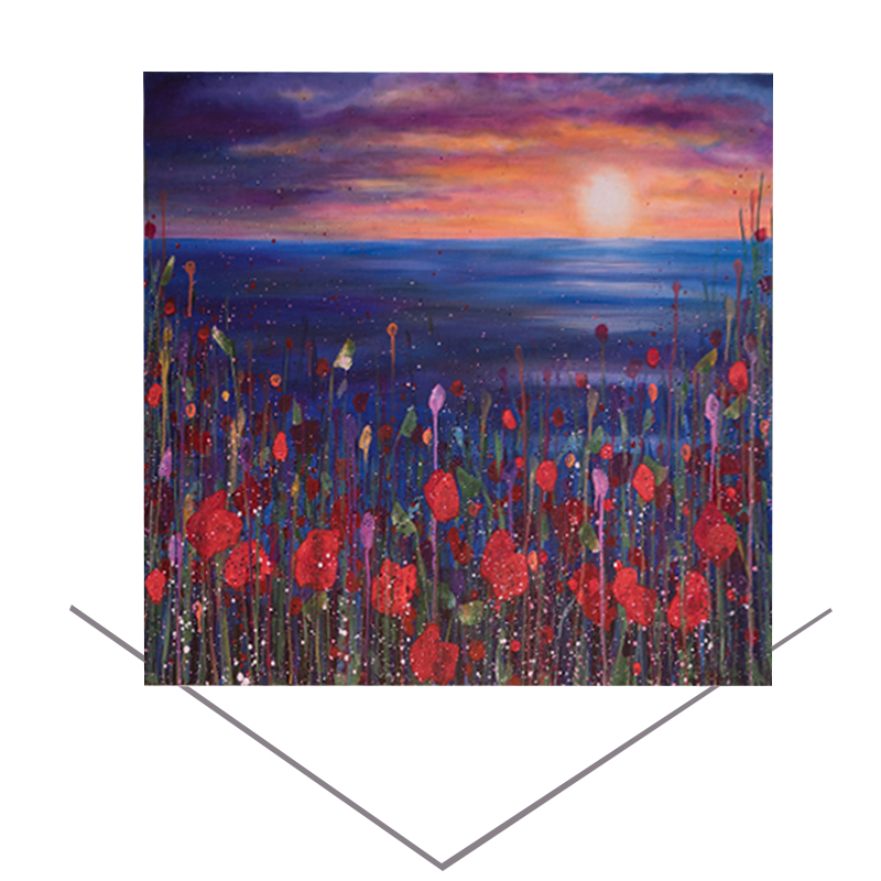 Poppies Sunset Greeting Card